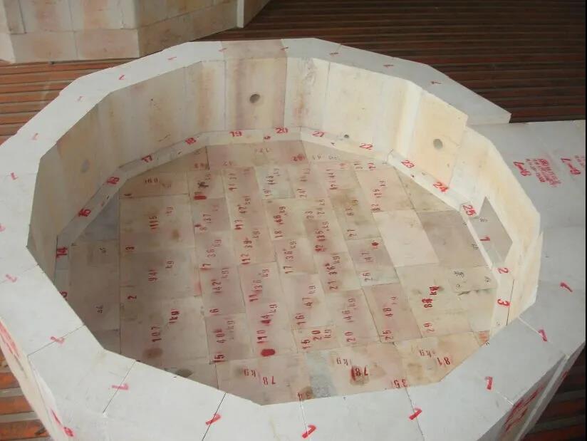 The erosions of the refractory materials in the glass kiln during the production process